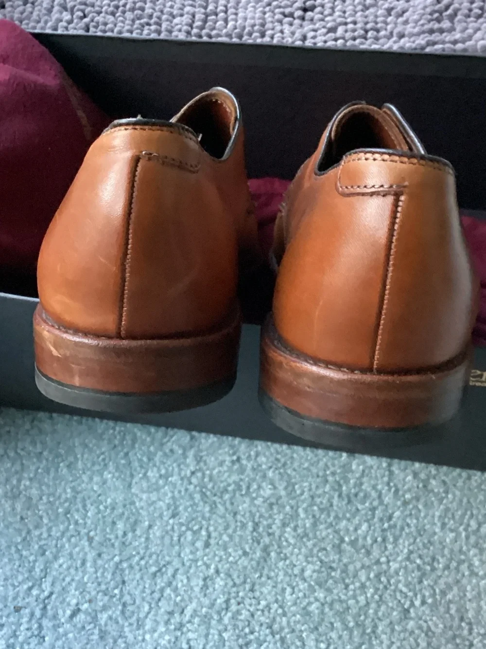 Allen Edmonds Tan Leather Cap-Toe Derbys